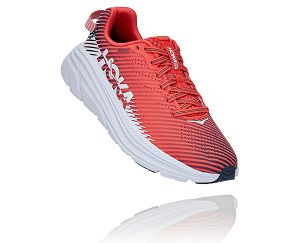 Hoka One One Rincon 2 Womens Road Running Shoes Hot Coral/White | AU-5183479